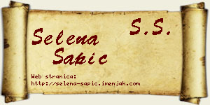 Selena Šapić vizit kartica